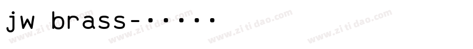 jw brass字体转换